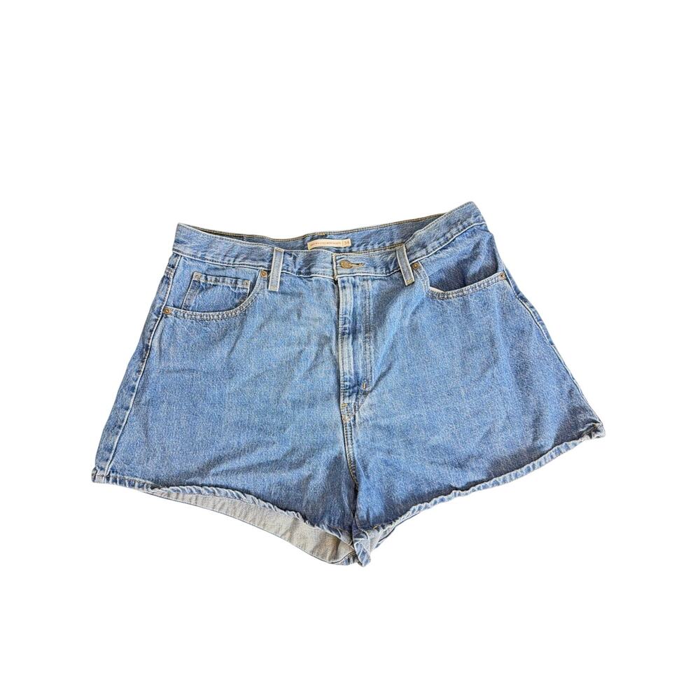 Levi's High Rise Denim Shorts Light Wash Blue Woman Size 34 L